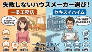 一条工務店・セキスイハイム比較｜後悔を防ぐ5つのチェック項目 
