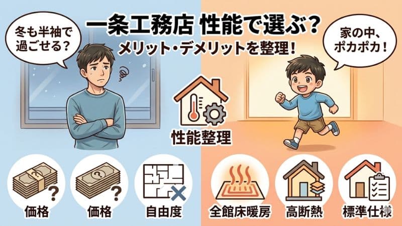 一条工務店のメリット・デメリット｜3軸比較で候補に残すか判断 