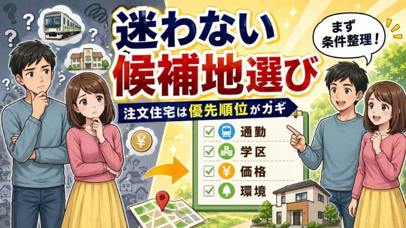 注文住宅の希望エリアの選び方｜後悔しない優先順位と判断基準 