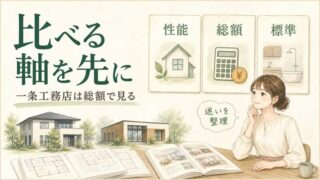 一条工務店を比較する7つの判断軸！総額と標準仕様の正しい見方 