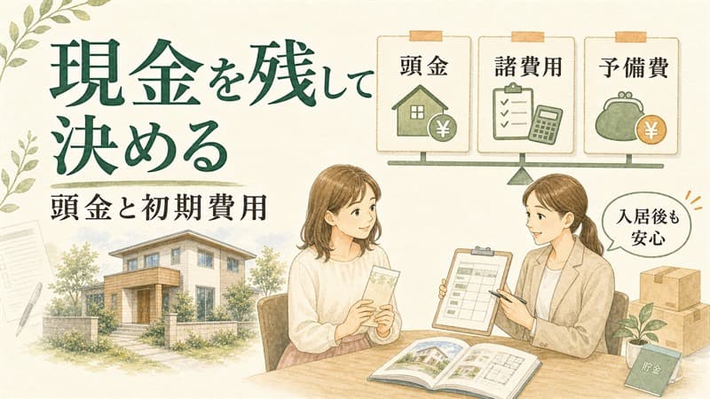 注文住宅の頭金相場と初期費用｜無理ない決め方 