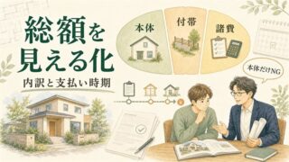 注文住宅の総額確認｜5つの費用と支払い時期 