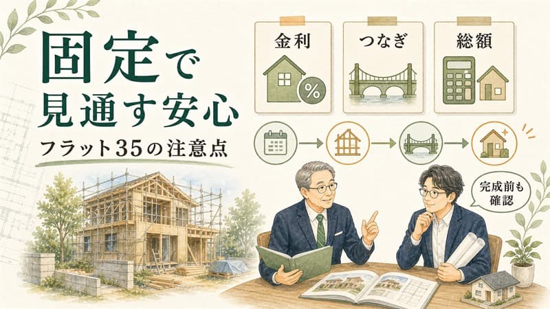 フラット35で注文住宅は安心？資金繰りとつなぎ融資の注意点 
