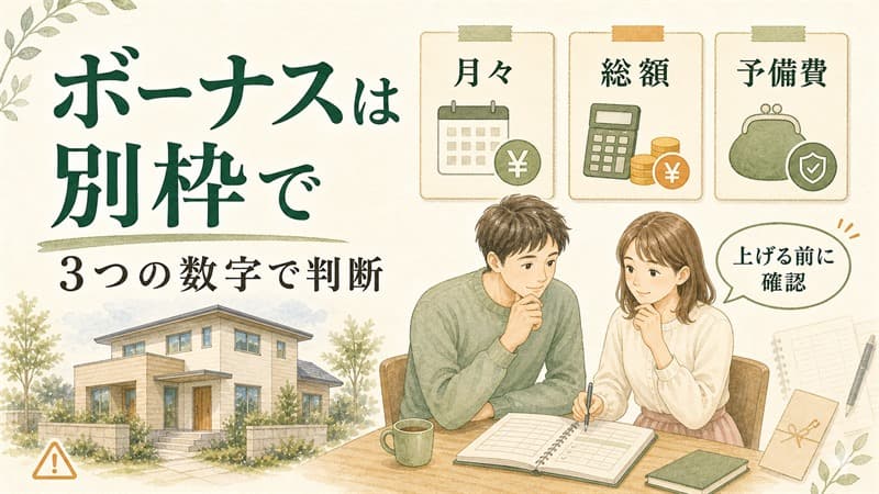 注文住宅のボーナス返済は予算を上げる前に3つの数字で判断 