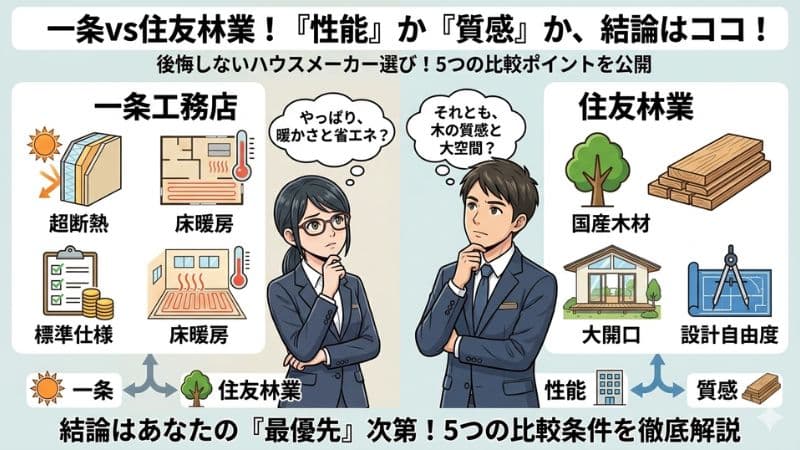 性能か木質感か？一条工務店と住友林業を分ける5つの判断軸 