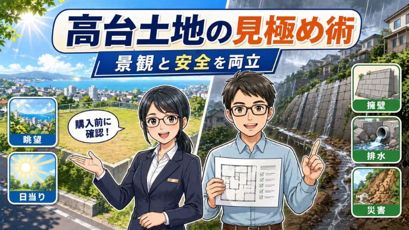 高台の土地は安全？注文住宅で知っておきたい傾斜地のメリット・注意点 
