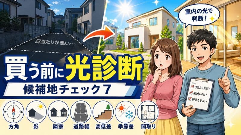 注文住宅の日当たりが良い土地｜方角・影・隣家の見方 