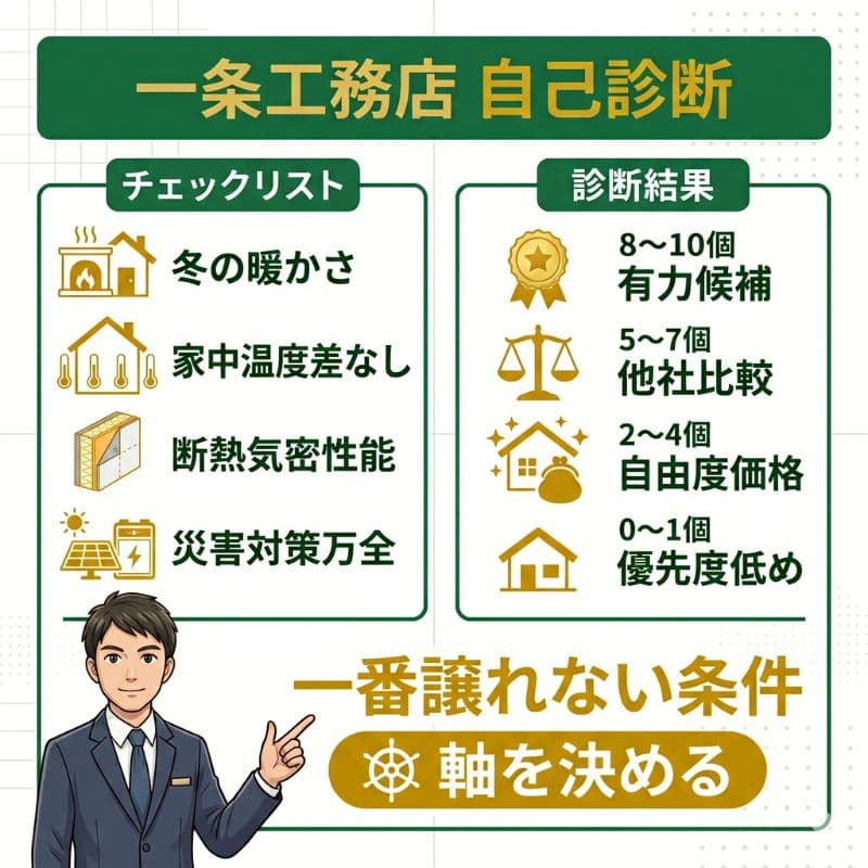 一条工務店 自己診断：チェックリスト