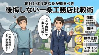 一条工務店と他社を総合比較！性能・価格・仕様・デザインの4軸 