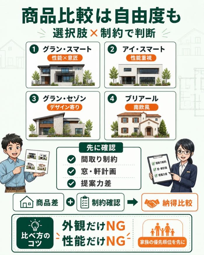 一条工務店の商品差と設計自由度の確認ポイント
