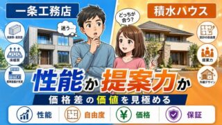 一条工務店と積水ハウスを比較｜性能・設計自由度・価格差で選ぶ基準 