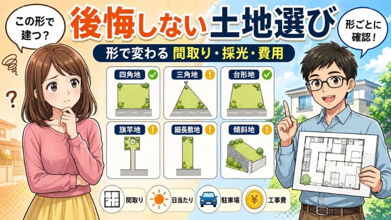 注文住宅の土地形状別チェック項目｜四角地・三角地・変形地の注意点 
