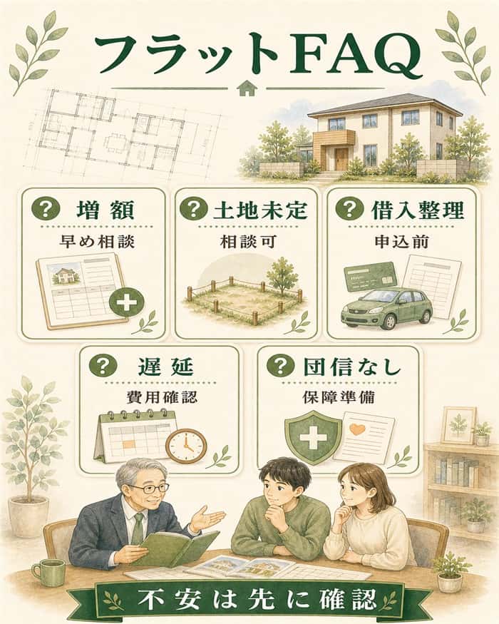 フラット35のよくある不安を整理したFAQ図解