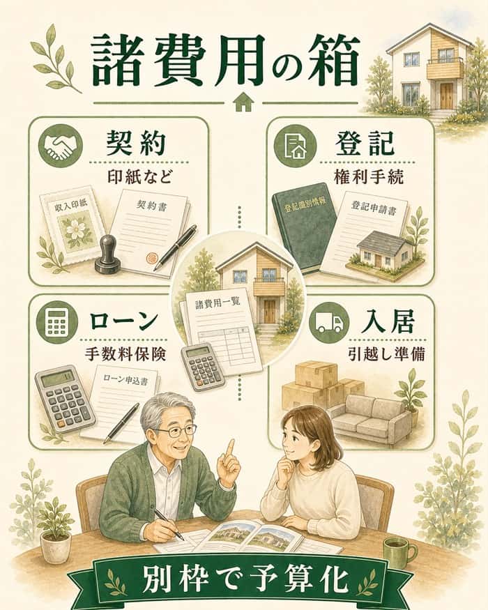 土地ありと土地なしの総額の違いを比較する図解