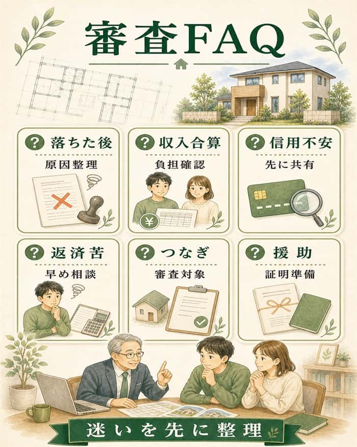 住宅ローン審査で迷いやすい質問を整理した図解
