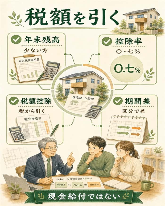 住宅ローン控除を税額控除として理解する基本図解