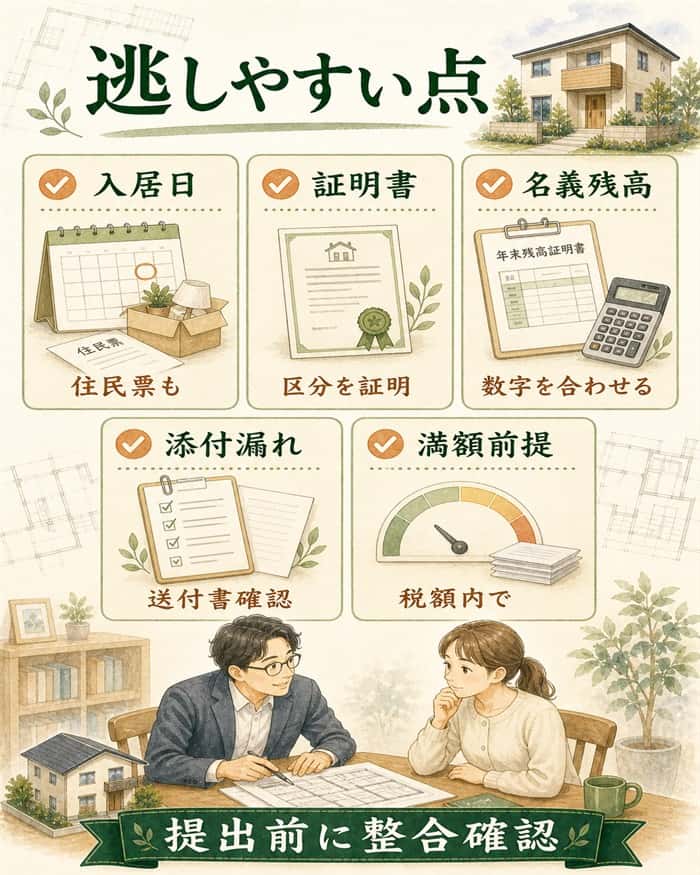 控除申告で見落としやすい日付や書類の確認リスト