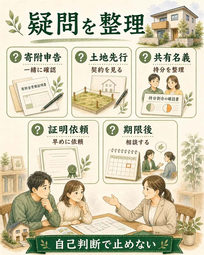 住宅ローン控除でよくある疑問を整理したカード図
