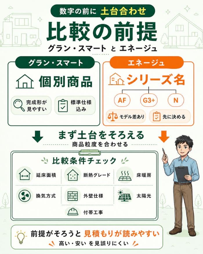 グラン・スマートとエネージュの比較前提を整理
