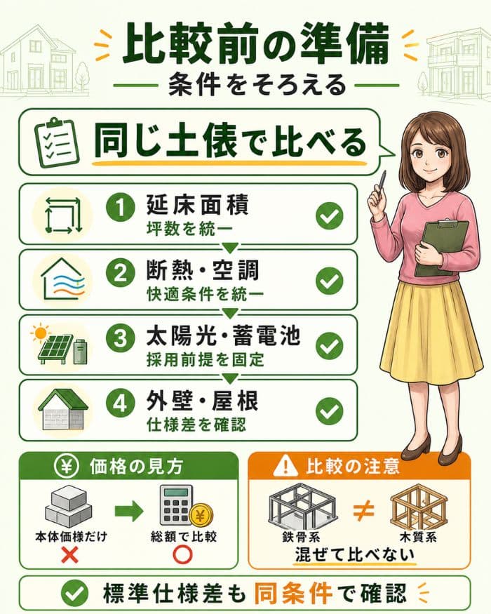 住宅会社比較前にそろえるべき条件を解説