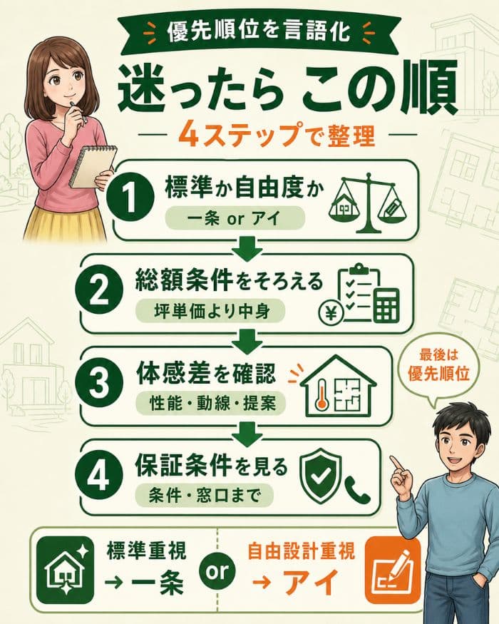 一条工務店とアイ工務店で迷った時の選び方