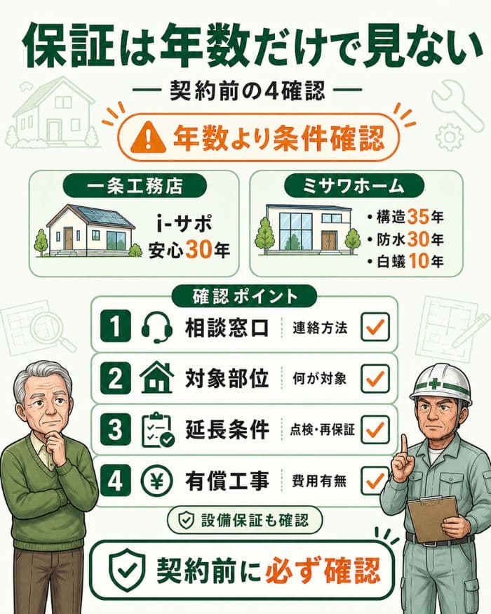 住宅保証を年数だけでなく条件で確認するチェックリスト
