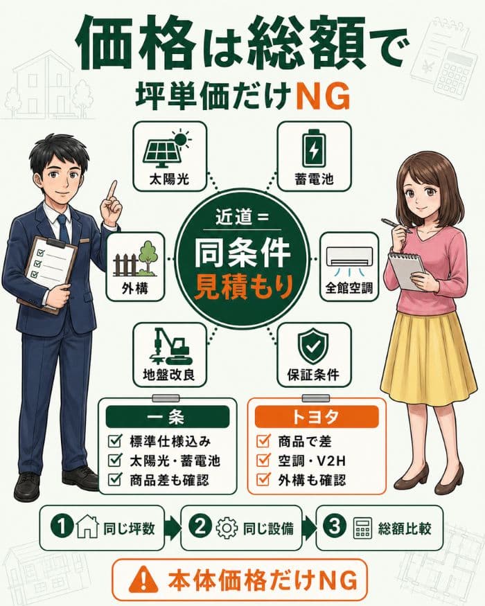 坪単価ではなく総額見積もりで比べる重要性