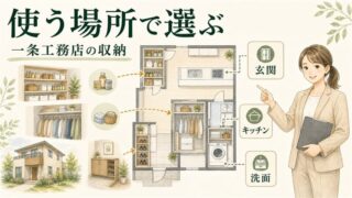 一条工務店の収納設備｜自在棚とクローゼットの選び方 
