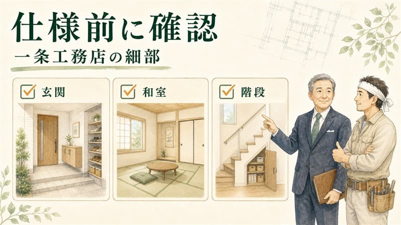 一条工務店の玄関・和室・階段で後悔しない仕様チェック 
