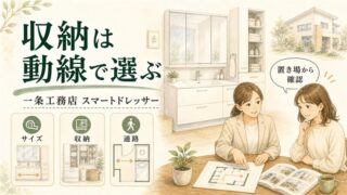 一条工務店スマートドレッサーの収納とサイズの選び方 