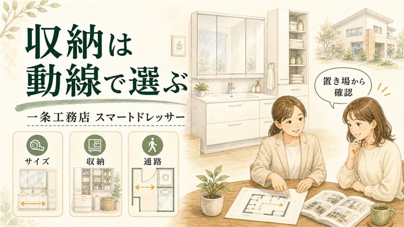 一条工務店スマートドレッサーの収納とサイズの選び方