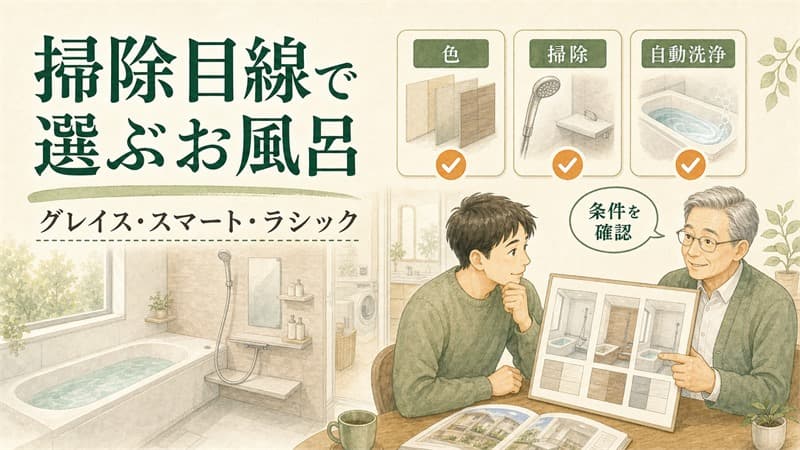 一条工務店のお風呂比較｜グレイス・ラシック・スマートの違いと選び方