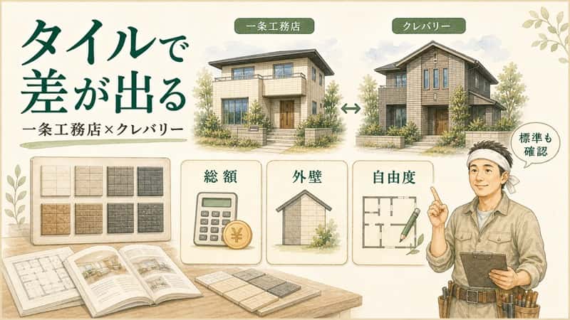 一条工務店とクレバリーホームの違い！坪単価だけで比較すると失敗理由 