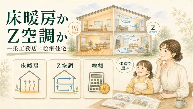一条工務店と桧家住宅はどっち？坪単価と性能・Z空調で徹底比較 