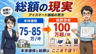 一条工務店アイスマートの坪単価は総額100万超？【2026最新】30・35坪の目安 