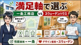一条工務店とスウェーデンハウスを比較｜性能・デザイン・総額の選び方 