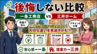 【一条工務店×三井ホーム】どっち？デザインで選ぶと後悔する理由 