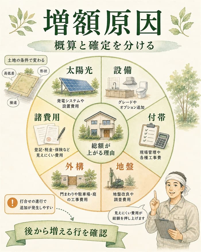 アイスマートの総額が増えやすい費用項目を示した図解