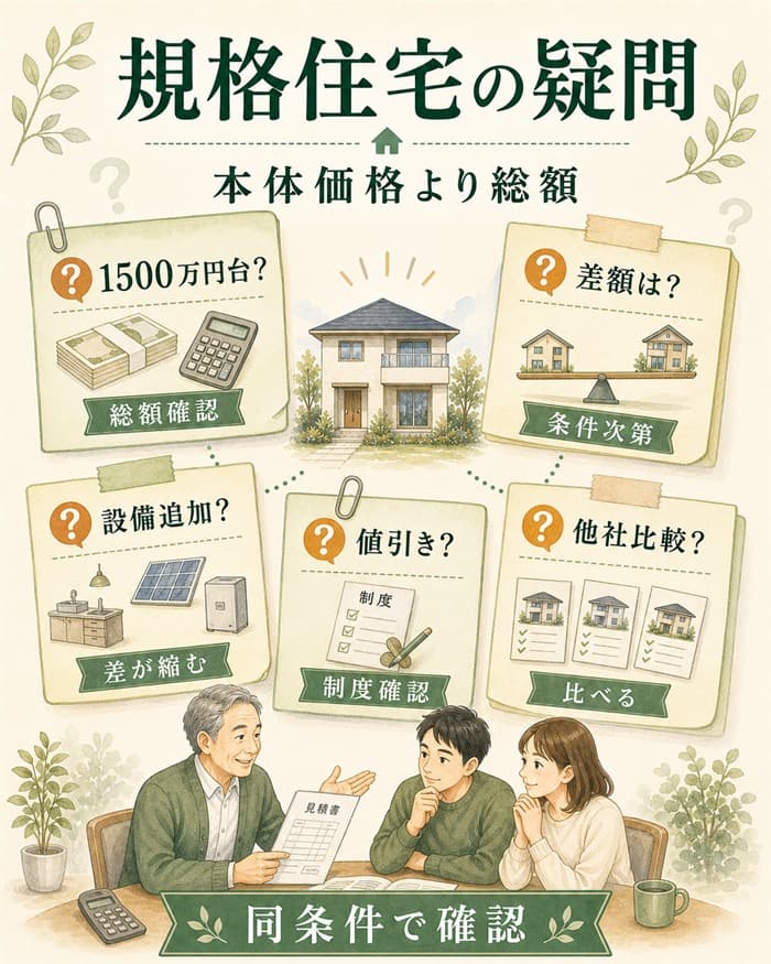 規格住宅価格のよくある疑問を整理した図解