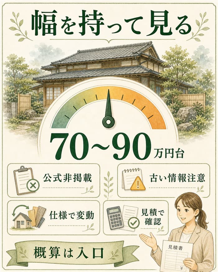 百年の坪単価目安と見積確認の考え方