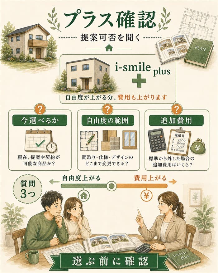 アイスマイルプラスの提案可否と追加費用を確認する図解