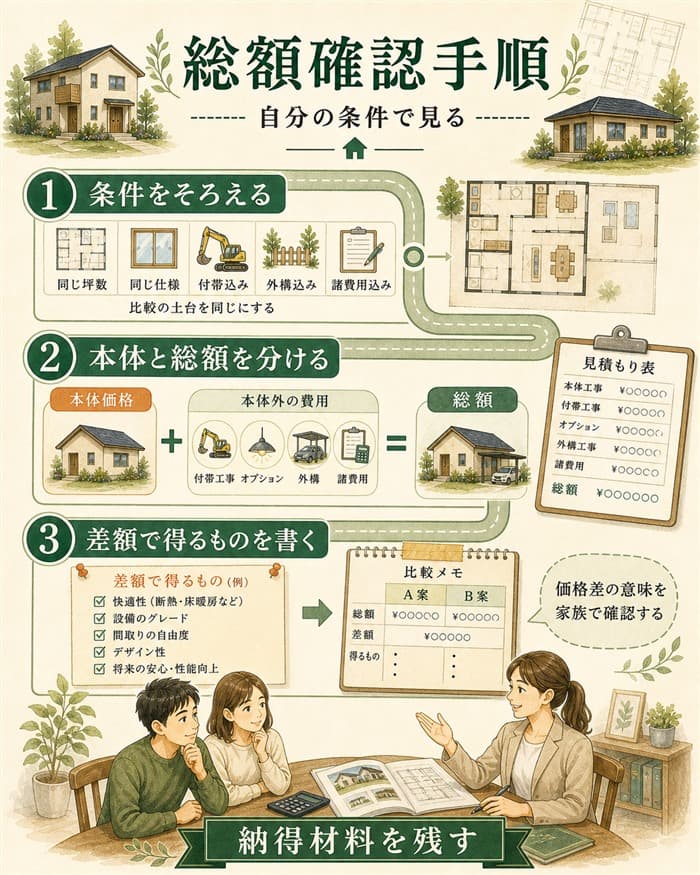 自分の条件でアイスマイル総額を確認する手順図解