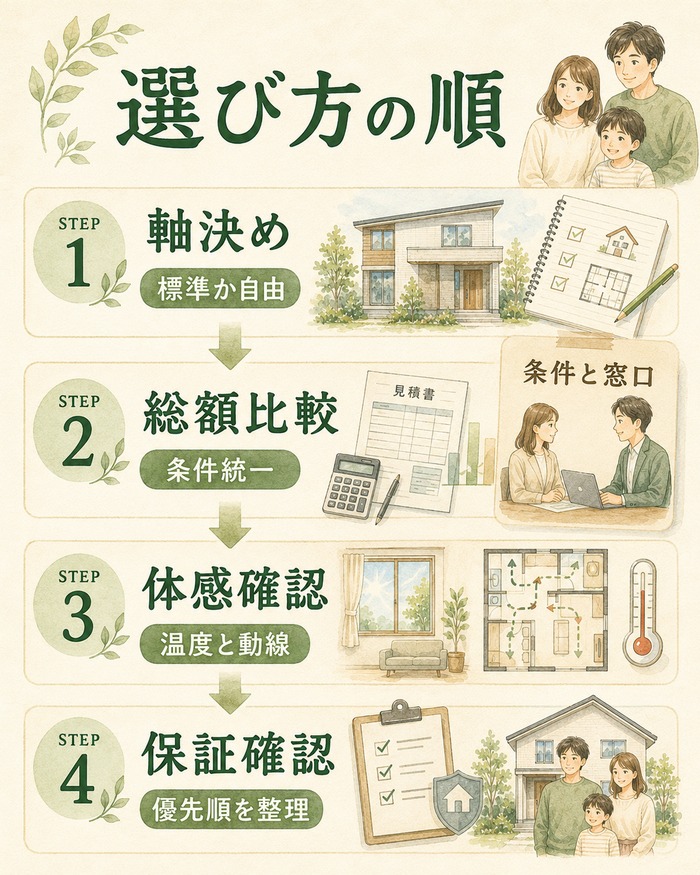 断熱や床暖房など性能を数値と体感で確認する図