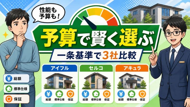 一条工務店で予算オーバー？高断熱を諦めない代替3社の総額比較 