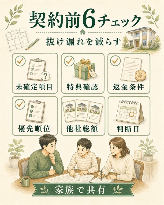 仮契約前にやる六つの確認項目チェック表