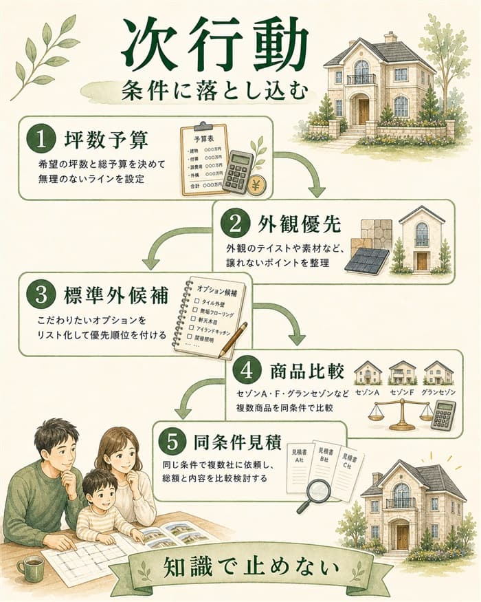 セゾンAで後悔しないための次行動を示した図解