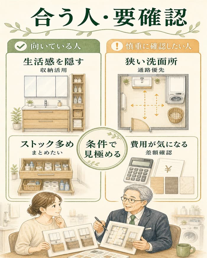 グレイスドレッサーが合う人と要確認な人の比較図