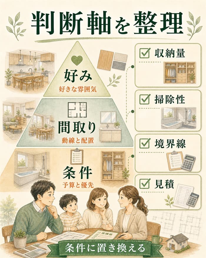 ラシックシリーズの判断軸を好みと条件で整理した図解