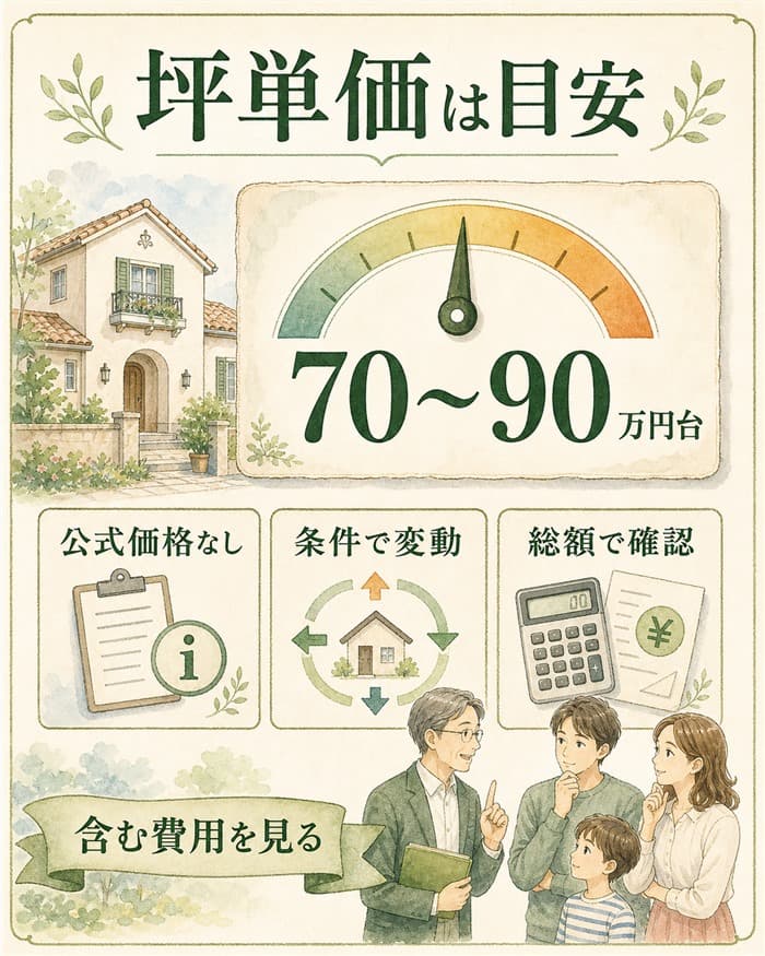 ブリアール坪単価の目安と総額確認の考え方