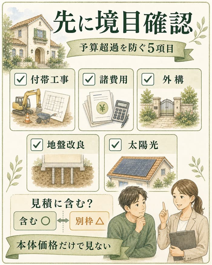予算超過を防ぐ見積もり確認項目チェック表
